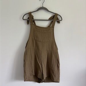 Medium Khaki linen romper